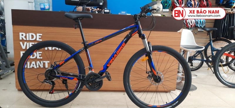 Xe đạp VinaBike V168 màu xanh cam