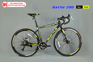 Xe đạp touring battle 200 màu đen vàng