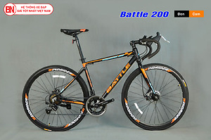 Xe đạp touring battle 3.0 màu đen cam