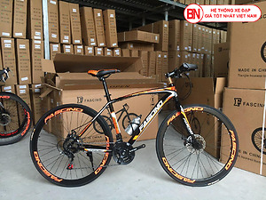 Xe đạp FT700 màu đen cam