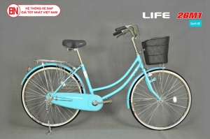 Xe đạp Life mini 26M màu xanh nhạt