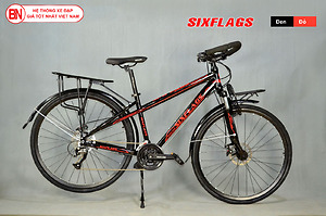 Xe đạp Sixflags Conque 1.0 màu đen đỏ