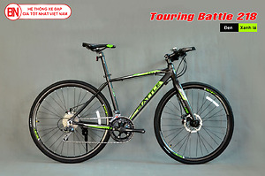 Xe đạp touring battle Tail Wind 218 màu đen xanh lá