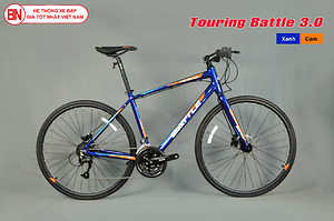 Xe đạp touring battle 3.0 màu xanh cam