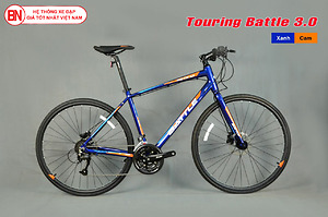 Xe đạp touring battle 3.0 màu xanh cam