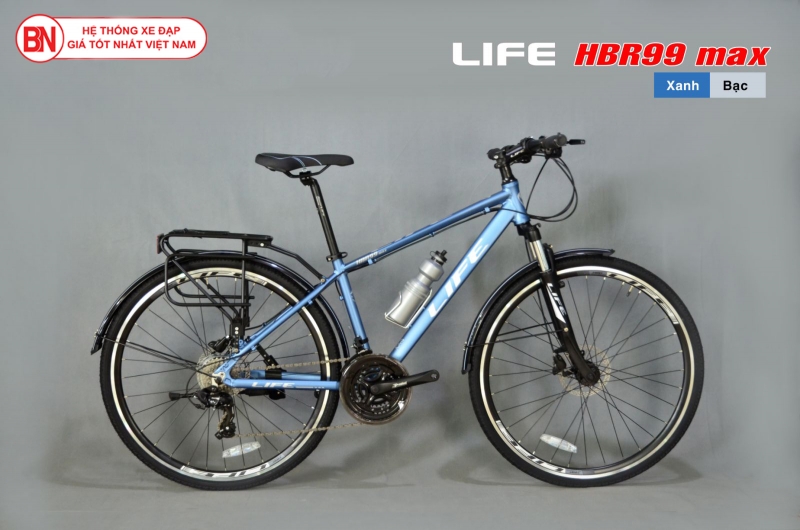 Xe đạp Hybrid Life HBR99 màu xanh bạc