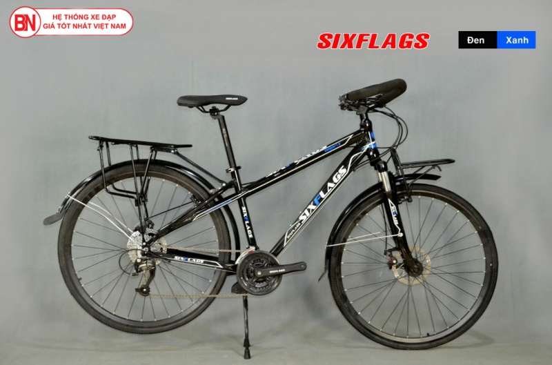 Xe đạp Sixflags Conque 1.0 màu đen xanh