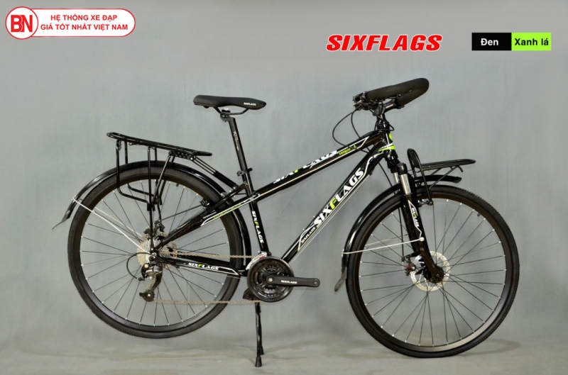 Xe đạp Sixflags Conque 1.0 màu đen xanh lá